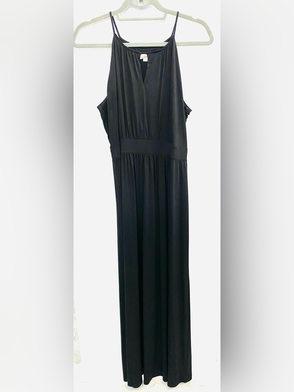 LOFT Black V-Neck Sleeveless Maxi